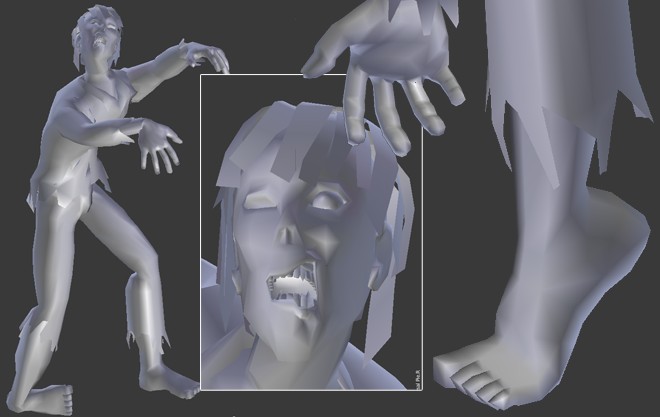 Low Poly Zombie (rigged) preview image 1